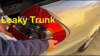 Water in Mercedes E class W211Trunk/Boot - How to Fix It / Remove insects from taillights