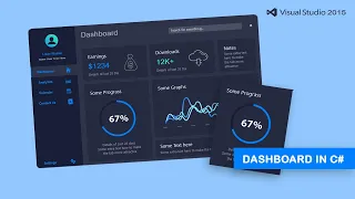 How to Create a Modern Flat UI Design Dashboard in C# 2020