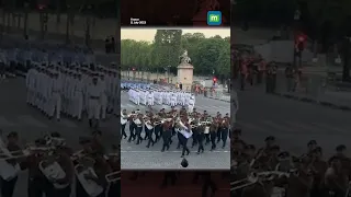 Watch the Indian Tri-services practice parade ahead of Bastille Day #youtubeshorts #bastilleday