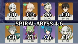 Arlecchino Hypercarry & Alhaitham Quickbloom | Spiral Abyss 4.6 Floor 12 - Genshin Impact