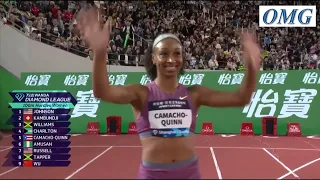 100m Women Hurdles Suzhou 2024 Diamond League CAMACHO-QUINN Jasmine False Start Ready Paris Olympic