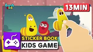 Larva KIDS | Puzzle | STICKER BOOK | DIY GAME | GAME COMPILATION