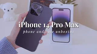 Aesthetic Unboxing | Apple iPhone 14 Pro Max Deep Purple  + Magsafe Wallet/Stand and Case
