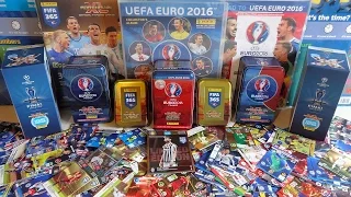 36 Booster Packs & 17 Limited Edition Cards Panini EURO 2016 - FIFA 365 & Champions League Unboxing