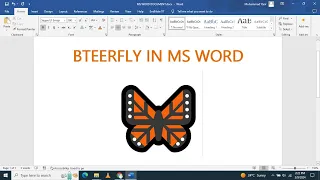 How to add butterfly 🦋 symbol in microsoft word