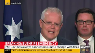 "Blame doesn't help anyone at this time,"  Scott Morrison says when asked about Greens blame.