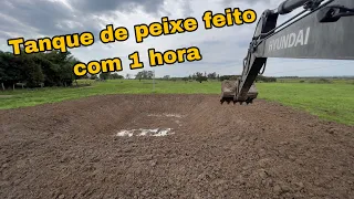 FAZENDO TANQUE DE PEIXE DO ZERO 🐟 Escavadeira hidráulica op iago