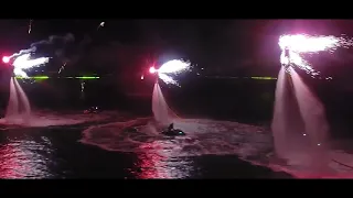 Ночное свето-пиротехническое шоу от FlyboardCrimea