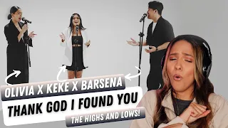 OLIVIA PARDEDE, KEKE ADIBA & BARSENA - Thank God I Found You (Cover) | REACTION!!