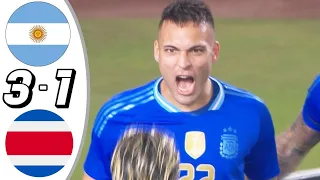 Argentina vs Costa Rica 3-1 Friendly Match All Goals & Highlights - 2024