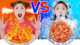 HOT VS COLD FOOD CHALLENGE 하이유의 뜨거운 차가운 음식 챌린지 Icy Girl VS Girl On Fire | HIU 하이유