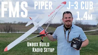 FMS - Piper J-3 Cub - 1.4m - Unbox, Build, & Radio Setup