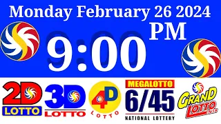 Pcso Lotto Result Today 9pm February 26 2023 | Lotto Result Today Swertres Ez2