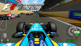 Formula 1 Championship Edition 2006 Gameplay - Fernando Alonso Renault R26 Interlagos Brazil