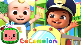 Wheels on the Bus with Nina | Sing Along with Nina | CoComelon Nursery Rhymes & Kids Songs