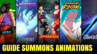 ALL SUMMON ANIMATIONS GUIDE DRAGON BALL LEGENDS
