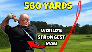 World’s Strongest Man Attends Long Drive Tournament