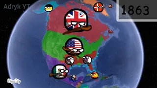 History of North America using Google Earth (1600-2022) Countryballs