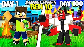 I Survived 100 Days As BEN 10 in MINECRAFT Hindi