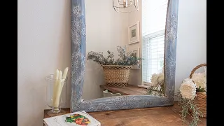 Making Raised Stencils-Mirror Makeover-Vintage Look