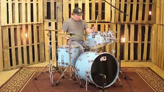 DW Collector's Maple Robins Egg Blue Drum Set - 22, 10, 12, 16