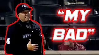 Referees/Umpires Admitting Their Mistakes!