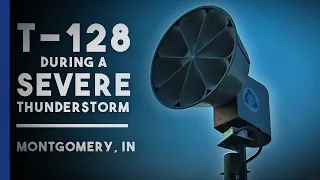 American Signal T-128 | Full Attack x2 | Montgomery, IN | SEVERE THUNDERSTORM WARNING