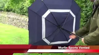 Storm proof testing of printed promotional umbrellas