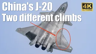 China's J-20 two different climbs