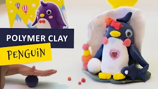 How To Make Polymer Clay Dough  Penguin | Art For Kids and Fine Motor Skills