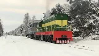 Дизель-поезд ДР1А и тепловозы ТЭП70+ЧМЭ3 / DR1A DMU and TEP70+CME3