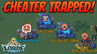 I Solo Trapped A Cheating Bot User! Lords Mobile