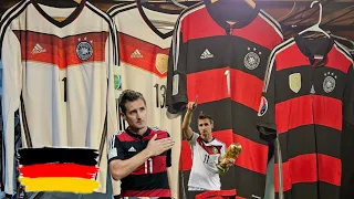 Germany 2014 Brazil world cup home and away jersey Ozil, Klose, Muller comparison