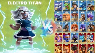 Electro Titan Army Vs All Troops|Which is Strongest Troop?|Clash of Clans