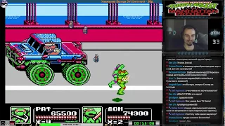 Teenage Mutant Ninja Turtles III: The Manhattan Project прохождение (Dendy, Nes, 8 bit) Стрим RUS