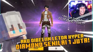 DIKASIH 1 JUTA DIAMOND SAMA @letdahyper! LANGSUNG BORONG BUNDLE FREE FIRE X ATTACK ON TITAN!