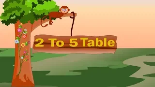 2 To 5 Table | multiplication Table | kids song | nursery Rhymes