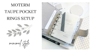 TAUPE POCKET MOTERM SETUP | Minimal ft. Planner Update