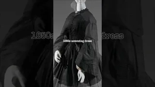 1850s mourning dress 🐦‍⬛|| 19th century clothing || Victorian gown #history #shorts #fashion #dress