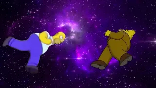 Homer and his Dad spinning on Floor