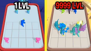 MAX LEVEL in Monster Rampage: Merge Rainbow Game