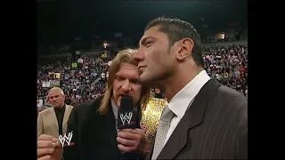 Batista decides which champion he will face off against at WrestleMania 21 part 2 2005