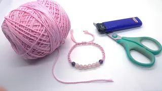 Tutorial gampang bikin gelang batu macrame simpel