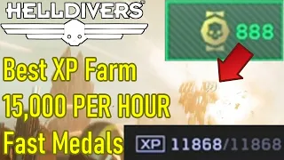 Helldivers 2 how to level up fast, best xp farm, fast medals, fast leveling guide