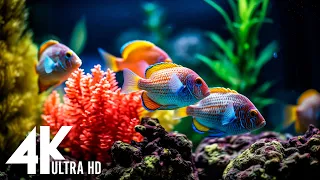 Ocean 4K - Sea Animals for Relaxation, Beautiful Coral Reef Fish in Aquarium (4K Video UHD) #47