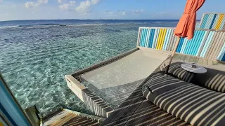 Hard Rock Hotel Maldives resort review. Platinum overwater villa room tour @WetravelMaldives