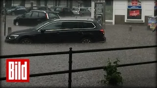 Starke Regenfälle - Berlin säuft ab!