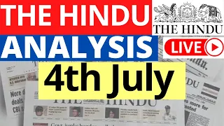 4th July 2023 | The Hindu Newspaper Analysis | Live Current Affairs for UPSC IAS by Sahil Saini