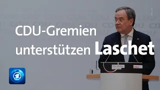 Kanzlerkandidatur der Union: CDU-Spitzengremien unterstützen Laschet