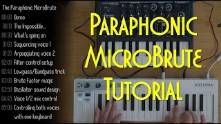 The Paraphonic MicroBrute: How to play 2 voices using the Arturia KeyStep